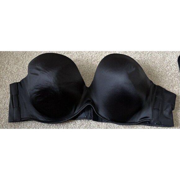 Lane Bryant Cacique Boost Multiway Strapless Bra Size 46D Black - Picture 1 of 5